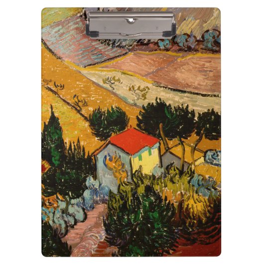 Porte-bloc Vincent van Gogh - Paysage, Maison et Plowman (Devant)