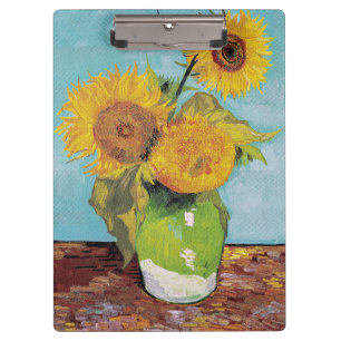 Porte-bloc Vincent Van Gogh - Trois tournesols dans un vase