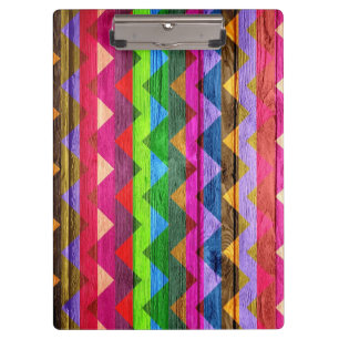 Porte-bloc Vintage Chevron Wood Abstrait #10