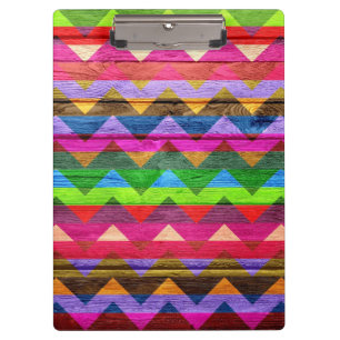 Porte-bloc Vintage Chevron Wood Abstrait #9