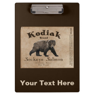 Porte-bloc Vintage Étiquette Saumon Kodiak