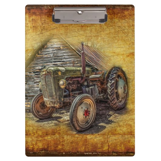 Porte-bloc Vintage Green Tractor Rustic (Devant)