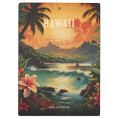 Porte-bloc Vintage Hawaii Tropical Beach Travel (Dos)
