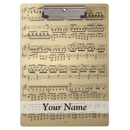 Porte-bloc Vintage Music Sheet (Devant)