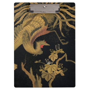 Porte-bloc Vintage Phoenix Gold Black Bird japonais