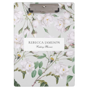 Porte-bloc Vintage planificateur White Roses