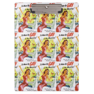 Porte-bloc Vintage "Se réveiller gay"