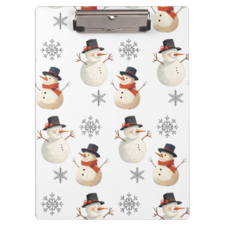 Porte-bloc Vintage Snowman Christmas Snowflakes