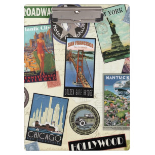 Porte-bloc Vintage voyage moderne USA