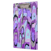 Porte-bloc Violet Abstrait avec bleu et noir (Gauche)