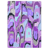 Porte-bloc Violet Abstrait avec bleu et noir (Dos)