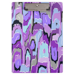 Porte-bloc Violet Abstrait avec bleu et noir 