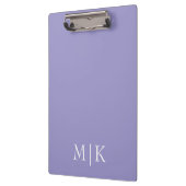 Porte-bloc Violet et Blanc | Monogramme Moderne (Gauche)