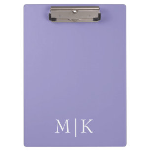Porte-bloc Violet et Blanc   Monogramme Moderne