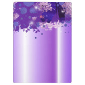 Porte-bloc Violet Metallic Artiste Luxe Chic Design Glam (Dos)
