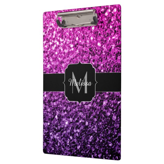 Porte-bloc Violet rose ombre faux parties scintillant scintil (Gauche)