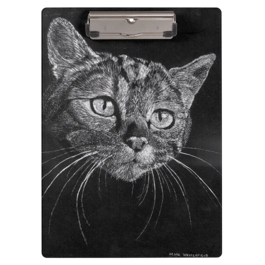 Porte-bloc Visage de chat de panneau d'agrafe (sans (Devant)