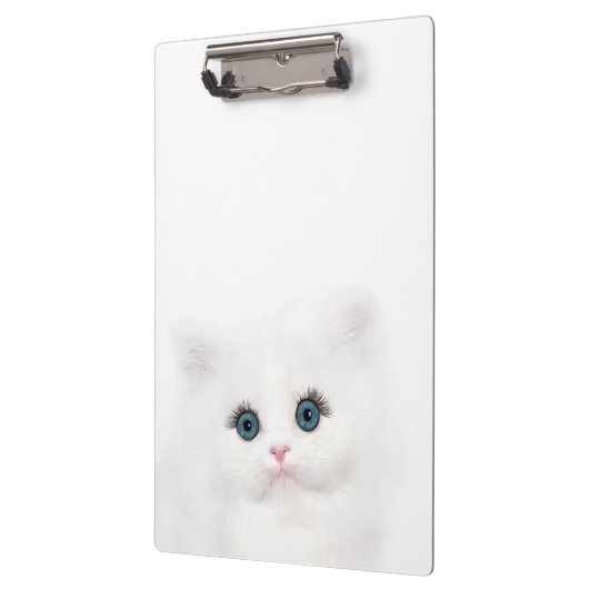 Porte-bloc Visage persan blanc de chaton observé par bleu (Gauche)
