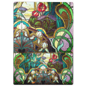 Porte-bloc Vitrail Art nouveau floral (Dos)