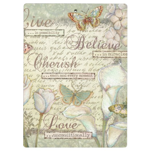 Porte-bloc Vivant croyez aiment (Dos)