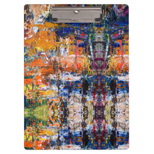 Porte-bloc Vivid Abstraction - Huile Peinture Chaos sur la Pa