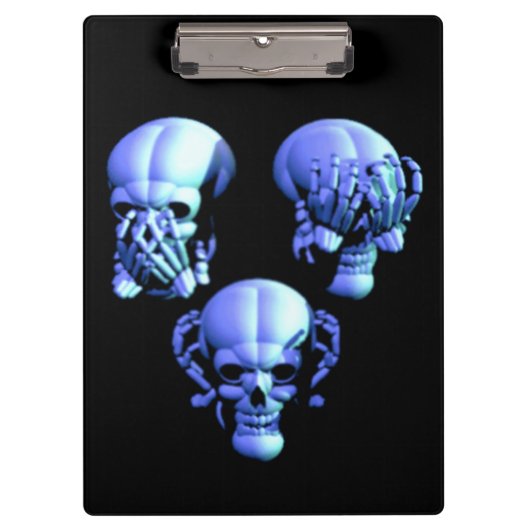 Porte-bloc Voir Hear Speed No Evil Skulls Porte - bloc (Devant)