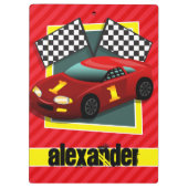 Porte-bloc Voiture Red Race; Scarlet Red Strips (Dos)