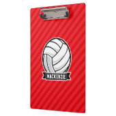 Porte-bloc Volley-ball sur bandes diagonales rouges (Gauche)