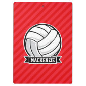Porte-bloc Volley-ball sur bandes diagonales rouges (Dos)