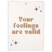Porte-bloc Vos sentiments sont Porte - blocs valides (Dos)
