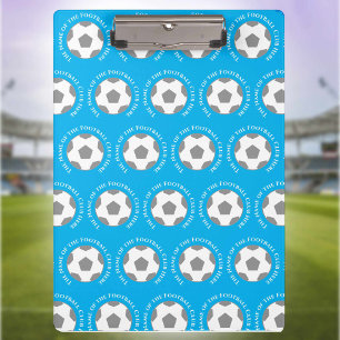 Porte-bloc Votre équipe de football dans Sky Blue. Entraîneur