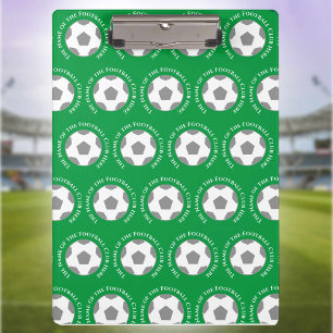 Porte-bloc Votre équipe de football en vert Entraîneur de foo