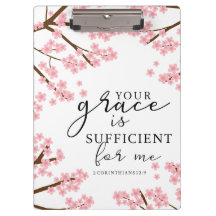 Votre grâce est Suffisante Bible Cherry Blossoms