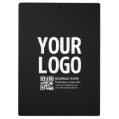 Porte-bloc Votre logo avec code QR et texte modifiables (Dos)