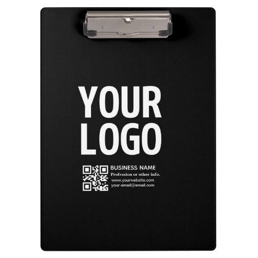 Porte-bloc Votre logo avec code QR et texte modifiables (Devant)
