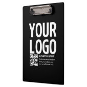 Porte-bloc Votre logo avec code QR et texte modifiables (Gauche)