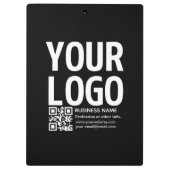 Porte-bloc Votre logo avec code QR et texte modifiables (Dos)
