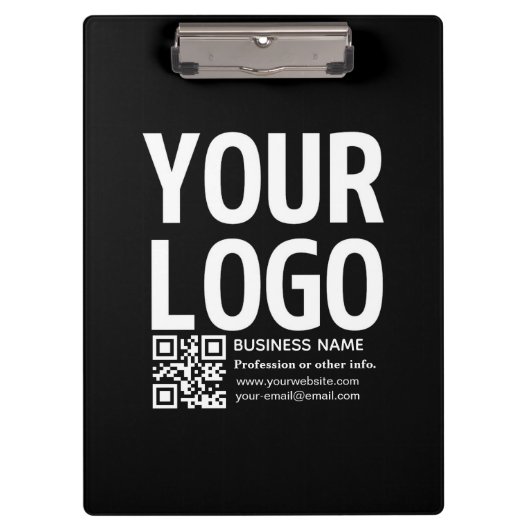 Porte-bloc Votre logo avec code QR et texte modifiables (Devant)