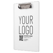 Porte-bloc Votre logo avec QR code et texte modifiables (Gauche)