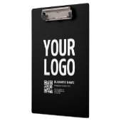 Porte-bloc Votre logo avec QR code et texte modifiables (Gauche)