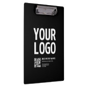 Porte-bloc Votre logo avec QR code et texte modifiables (Swatch)