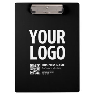 Porte-bloc Votre logo avec QR code et texte modifiables