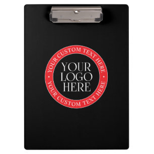 Porte-bloc Votre logo ou autre image Noir Rouge & Blanc