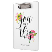 Porte-bloc Vous Avez Cette Calligraphie Moderne Florale (Gauche)