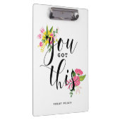 Porte-bloc Vous Avez Cette Calligraphie Moderne Florale (Swatch)