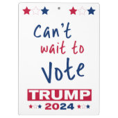 Porte-bloc Vous êtes impatient de voter TRUMP 2024 (Dos)