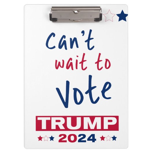 Porte-bloc Vous êtes impatient de voter TRUMP 2024 (Devant)
