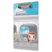 Porte-bloc Voyage en train avec chat (Gauche)