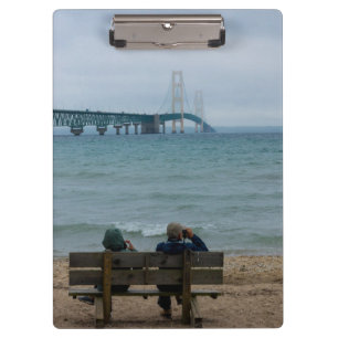 Porte-bloc Vue du pont Mackinac