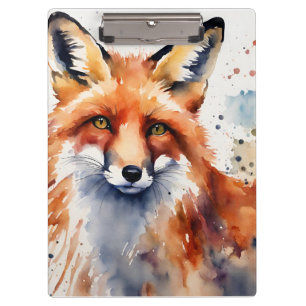 Porte-bloc Watercolor Fox Portrait